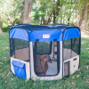 Armarkat PP001B-M Portable Pet Playpen In Blue and BGE Combo