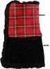 Luxurious Plush Pet Blanket Red Plaid 1/2 Size