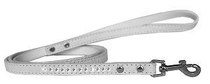 Clear Jewel Croc Leash White 1/2'' wide x 6' long