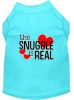 The Snuggle is Real Screen Print Dog Shirt Aqua XXL