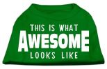 This is What Awesome Looks Like Dog Shirt Emerald Green XL