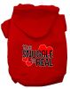 The Snuggle is Real Screen Print Dog Hoodie