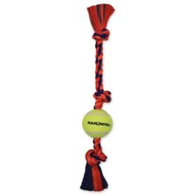 Mammoth Flossy Chews Color 3-Knot Tug with Tennis Ball