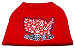 God Bless USA Screen Print Shirts Red M