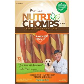 Nutri Chomps Mini Twist Dog Treat Peanut Assorted Flavors (Count: 12)