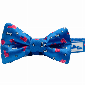 Cutie Ties Dog Bow Tie (Color: Red, White and Bones, size: One Size)