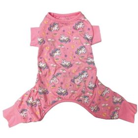 Fashion Pet Unicorn Dog Pajamas (Color: Pink, size: X-Small)