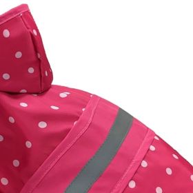 Fashion Pet Polka Dot Dog Raincoat (Color: Pink, size: medium)