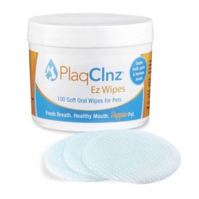 PlaqClnz EZ Oral Health Wipes for Dogs (Count: 100)