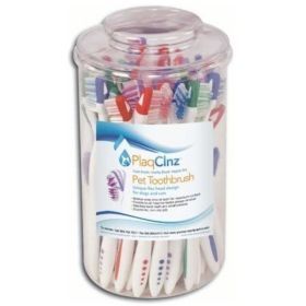 PlaqClnz Pet Toothbrushes for Dogs and Cats (Count: 48)