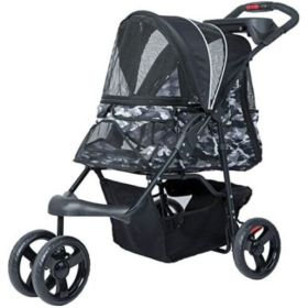 Petique Durable Pet Stroller (Color: Black Camo)