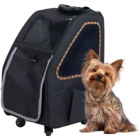 Petique 5-in-1 Pet Carrier for Dogs Cats and Small Animals (Color: Sunset Strip)