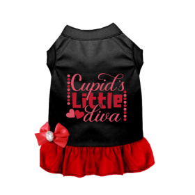 Cupid's Little Diva (Color: BLACK AND RED, size: X Small)