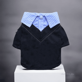 Dapper Boy Collar Dog Shirt (size: small)