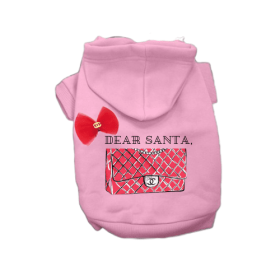 Dear Santa Hoodie (Color: Pink, size: small)