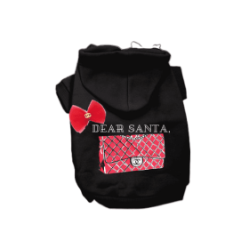 Dear Santa Hoodie (Color: Black, size: small)