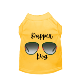 Designer Dapper Dog Tee (Color: Yellow, size: small)