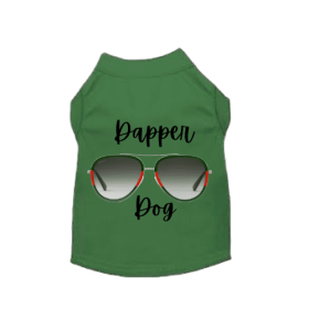 Designer Dapper Dog Tee (Color: Green, size: X Small)