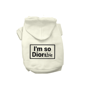 DIOR-able Hoodie (Color: White, size: small)