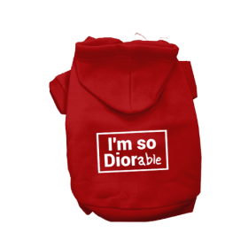 DIOR-able Hoodie (Color: Red, size: small)