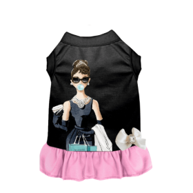 Little Miss Sniffany Dress (Color: BLACK AND PINK, size: X Small)