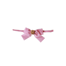 Luxurious Velvet Bow Necklace (Color: Pink, size: )