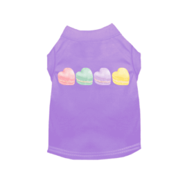 Macaroon Hearts Dog (Color: lavender, size: X Small)