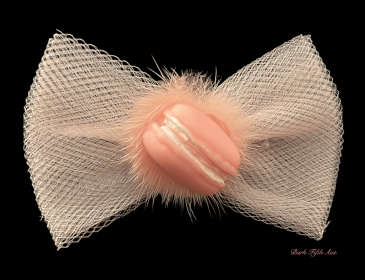 Macaroon Tulle Dog Hair Bows (Color: Pink, size: )