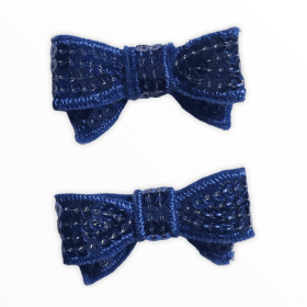 Mini Sequin Hair Bow Clips (Color: ROYAL BLUE, size: )