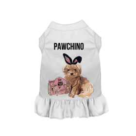 Miss Pawchino Dress (Color: White, size: X Small)