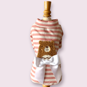 My Bear-y Cute Turtleneck Dog Sweater (Color: Pink, size: X Large)