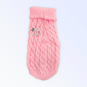 My Cozy Chewnel Knit Sweater (Color: Pink, size: medium)