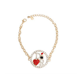 Paw-Dior Charm Dog Necklace (size: small)