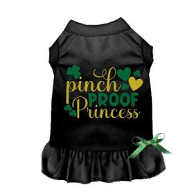 Pinch Proof Princess Dress (Color: Black, size: small)