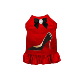 Red Spike Stiletto Dress (size: medium)