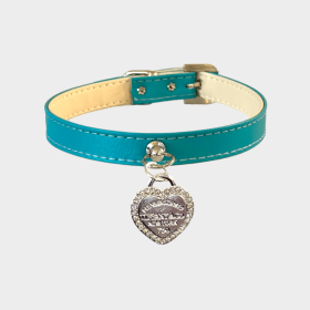 Rhinestone Heart Sniffany Dog Collar (size: 18")