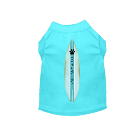 Sniffany & Surf- Dog Shirt (Color: Teal, size: X Small)