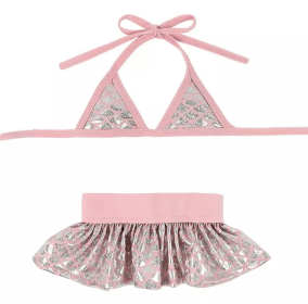 Bark Fifth Ave. Bikini Set (Color: Pink, size: small)