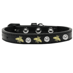 Studded Bee Collar (Color: Black, size: 10")