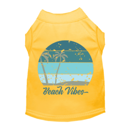 Beach Vibes Tee (Color: Yellow, size: small)