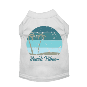 Beach Vibes Tee (Color: White, size: medium)