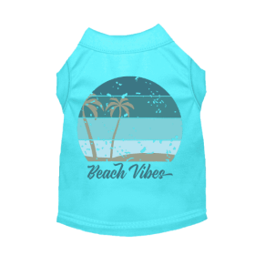 Beach Vibes Tee (Color: Blue, size: large)