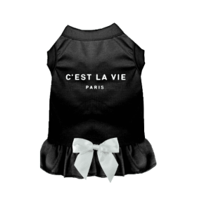 C' EST LA VIE (Color: Black, size: medium)