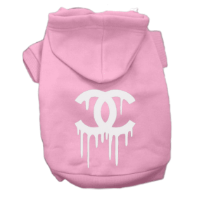 Chewnel Drippy Dog Hoodies (Color: Pink, size: small)