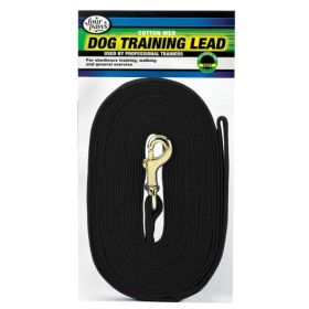 Four Paws Cotton Web Dog Training Lead (Color: Black, size: 15" L x 5/8" W)