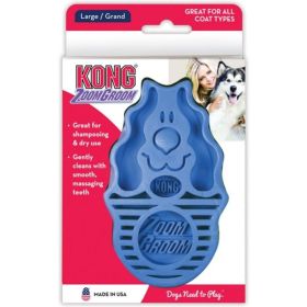 KONG ZoomGroom Dog Brush - Boysenberry (size: large)