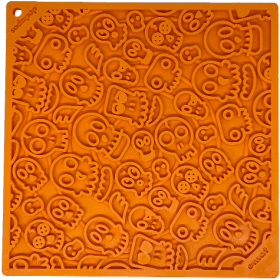 Zombie Design Emat Enrichment Lick Mat (Color: Orange, size: )