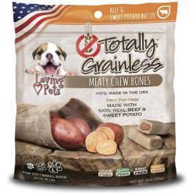 Loving Pets Totally Grainless Meaty Chew Bones - Beef & Sweet Potato (size: 6 oz - Toy/Small Dogs)