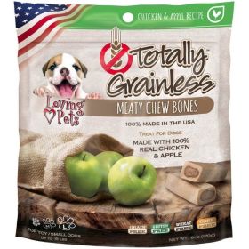 Loving Pets Totally Grainless Meaty Chew Bones - Chicken & Apple (size: 6 oz - Toy/Small Dogs)