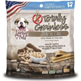 Loving Pets Totally Grainless Dental Care Chews - Chicken & Peanut Butter (size: 6 oz - Toy/Small Dogs)